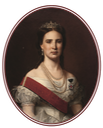 1867 Charlotte de Saxe-Coburg Gotha, princesse des Belges, archiduchesse d'Autriche, impératrice du Mexique in its frame by or after Santiago Rebull (location ?) From the lost gallery's photostream on flickr