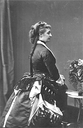 1872 Empress Eugenie wearing a bustle from the side