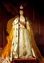 1883 Maria Feodorovna wearing court dress and robes