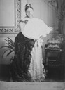 1890 Mary of Teck holding large fan the lost gallery detint despot background