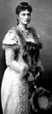 1892 Princess Alexandra fur trimmed dress