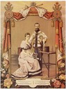 1894 Card for engagement of Alexandra and Nicholas