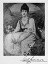 1897 Sibell, Countess Grosvenor photogravure by F. Jenkins of Paris after a painting by W. B. Richmond, published in The Book of Beauty