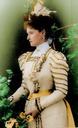 1898 Tsaritsa Alexandra in spotted dress colorized by justine