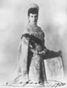 1900 Maria in court dress with signature
