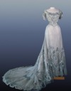 1900s Alexandra's white and silver evening dress