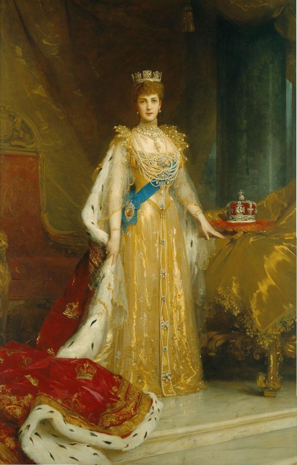 1902 Alexandra in coronation dress by ? (location unknown togogm ...