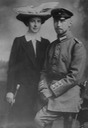 1915 (date postmarked on identical card) Prince Oscar and wife Princess Ida