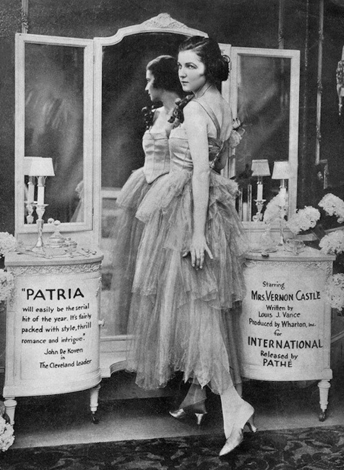 1916-1917 Ad for Patria Irene Castle costume by Lady Lucy Duff-Gordon From wfpp.cdrs.columbia.edu:pioneer:ccp-lucy-duff-gordon: via Google search X 1.5 detint trimmed