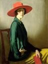 1918 Lady with a Red Hat, Vita Sackville-West by William Stang (Kelvingrove Art Gallery and Museum - Glasgow, Lanarkshire UK)