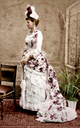 Alexandra Feodorovna wearing bustle dress