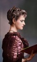 ca. 1894 Alexandra Feodorovna wearing a paned sleeve dress colorized by klimbim From pinterest.com:annabella11:romanovs-imperial-russian-family: