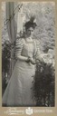 Alexandra wearing spyglass-sleeved dress dated 1900