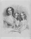 Anna Constantia (née Beresford), Lady Thynne and Selina and Emily Thynne by Richard James Lane (National Portrait Gallery - London UK)