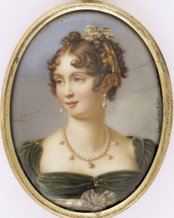 Augusta Amelia of Bavaria by ? (location ?) From pinterest.com/customwigco/ladies-hair-regencyempire/?lp=true X 1.5