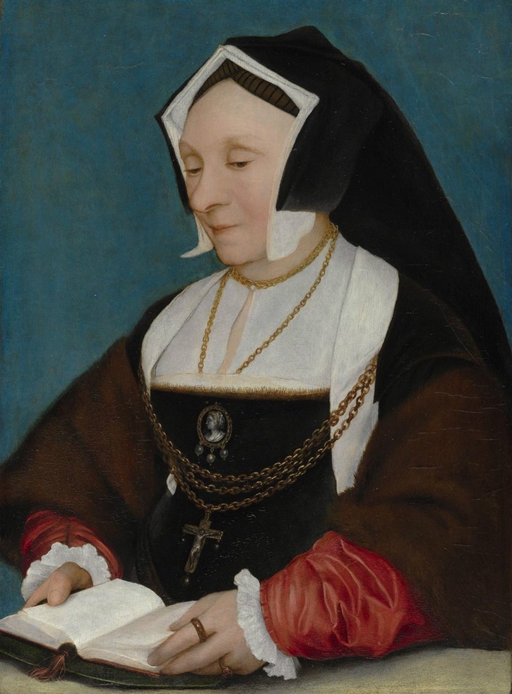 ca. 1530 Lady Alice More by follower of Hans Holbein (private collection) possibly from Weiss Gallery Web site