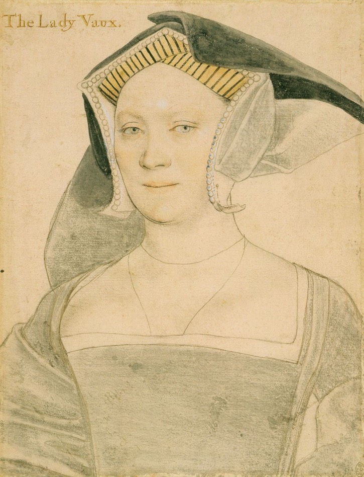 ca. 1536 Elizabeth, Lady Vaux, by Hans Holbein the Younger (Royal Collection) Wm