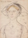 ca. 1536 Lady Meutas, née Astley by Hans Holbein the Younger (location ?) Wm
