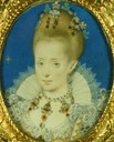 ca. 1610 Elizabeth Bohemia by Isaac Oliver (Royal collection)