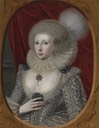 ca. 1616 Woman, possibly Frances Cotton, Lady Montagu, of Boughton Castle, Northamptonshire by Robert Peake the Elder (Yale Center for British Art - New Haven, Connecticut, USA) GAP via Wm full