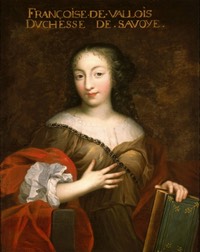 ca. 1664 Françoise Madeleine d'Orléans, Mademoiselle de Valois prior to her marriage by the Beaubrun brothers workshop (location unknown to gogm) from altesses.eu