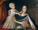 ca. 1690 Mary Beatrice d'Este, Queen of James II, with her only son, James III, the Jacobite Pretender by Benedetto Gennari the Younger (private collection)