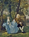 ca. 1747-1748 Mr. and Mrs. Carter by Thomas Gainsborough (location ?) From bjws.blogspot.com:2015:06:portraits-of-couples-families-in.html