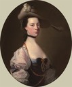 ca. 1760 Lady (Lady Oxenden in a different pose by another artist) by Joseph Wright of Derby