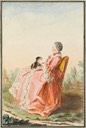 ca. 1760 Marquise de Bonnelles by Louis Carrogis (Musée Condé - Chantilly France)