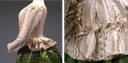 ca. 1785 Pierrot jacket (Metropolitan Museum of Art - New York City, New York USA) side and detail of peplum