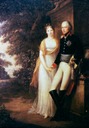 ca. 1794 Friedrich Wilhelm III with his consort Luise on Peacock Island by Friedrich Georg Weitsch (location unknown to gogm)