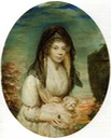 ca. 1815 Queen Charlotte holding a dog by William Grimaldi (auctioned by Christie's) From colecciondeminiaturas.blogspot.com/2011/11/presencia-del-perro-en-los-retratos.html