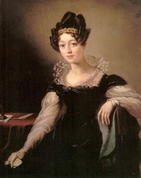 ca. 1820 Zofia z Czartoryskich Zamoyska, daughter of Isabella Czartoryska by ? (location unknown to gogm) From pinterest.com:carycaiv:polish-nobility-in-art: