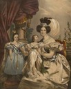 ca. 1833 (based on ages of children) Litografía de María Cristina y sus dos hijas mayores