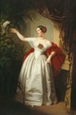ca. 1840 (based on estimated age of subject) Alexandrine of Baden, Duchess of Saxe-Coburg und Gotha by ? (location unknown to gogm)