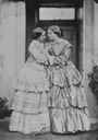 ca. 1860 Princess Mary Adelaide and Lady Katherine Grey Coke, née Egerton by Lord Otho Fitzgerald (Royal Collection) via pinterest.com:josephina2012:family-research: detint