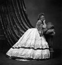 ca. 1867 Crinoline and Countess Castiglione leaning against pillows From mashable.com/2016/05/03/virginia-oldoini/?utm_cid=mash-com-fb-retronaut-link#FAcs9.komkq0 detint