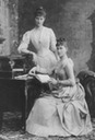 ca. 1889 Two sisters, Alexandra Feodorovna and Grand Duchess Elizabeth (Ella) Feodorovna