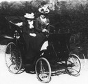 "ca. 1900" Victoria Sackville-West and daughter Vita out for a drive