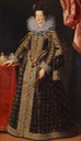 Caterina de' Medici, wife of Ferdinando I Gonzaga and her starched lace collar by ? (location ?) From pinterest.com:thlayli73:history: shadows