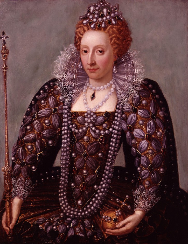 Color portrait by ? (National Portrait Gallery - London, UK) early 17th century with 18th century overpainting Wm