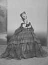 Countess Castiglione wearing dark flounced dress
