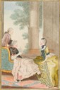 Duchesse de Gramont, Madame de Stainville, and the Count de Biron by Louise Carrogis (Versailles)