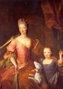 Elisabeth-Charlotte d’Orléans et le prince Louis by Pierre Gobert (Musée Lorrain - Nancy France)