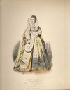 Elisabeth reine d' angleterre Victorian print by P. Pauquet
