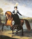 Equestrian portrait of Catherine
