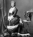 1872 Empress Eugenie in Bustle Dress