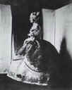 1854 Photo of Empress Eugénie dressed à la Marie Antoinette
