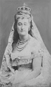 Eugenie wearing a mantilla card by E. Apfert