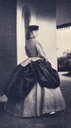 Elisabeth wearing a polonaise dress